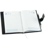 DOUBLE NOTES Daily Diary- cm 15x21 / 17x24 - black/beige-Handmade in italy