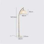 wpenshiDM125 Reading Lights Fabric Lampshade Vintage Floor Lamp Chinese Bedroom Standing Lamp Study Reading Lamps and Lanterns