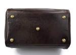 Ladies doctor bag leather handbag doctor bag handheld shoulder bag medical purse dark brown made in Italy