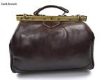 Ladies doctor bag leather handbag doctor bag handheld shoulder bag medical purse dark brown made in Italy