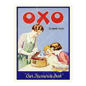 OXO Sign Metal Plaque For Kitchen Home Bar Pub Man Cave Shed Garden Food Sign Home Decor Ref0305 (8x6 inches (Approx) 20cmx15cm)