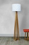 Avenir Lamp - oak wooden floor lamp tripod style