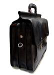 Leather briefcase office handbag mens women shoulder bag leather satchel black made in Italy carry on