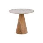 Leitmotiv [DL] Table Force Wide Marble Brown, Mango Wood Base