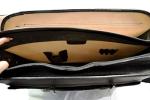 Leather briefcase office handbag mens women shoulder bag leather satchel black made in Italy carry on