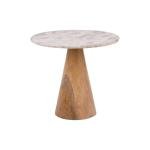 Leitmotiv [DL] Table Force Wide Marble Brown, Mango Wood Base