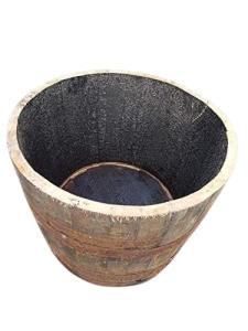 WineBoxesEtc WHISKEY BARREL HALF CASK - GARDEN PLANTER TUB POND