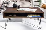 Square coffee table modern, coffee table rustic, coffee table walnut, coffee table hairpin legs, coffee table storage,