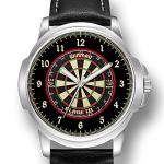 DARTS DARTBOARD GENT'S WRIST WATCH BIRTHDAY ANNIVERSARY CHRISTMAS BEST GIFT ENGRAVED