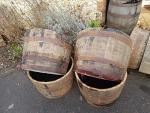 WineBoxesEtc WHISKEY BARREL HALF CASK - GARDEN PLANTER TUB POND