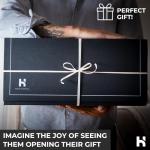 Holme & Hadfield Premium 4-Slot Wooden Watch Display Case – Handcrafted Men’s Watch Box with Accessory Drawer, Hinged Cover, Leather Lining – Birthday Gift for Collectors – Luxury Built to Last