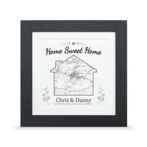 New home map print | Framed housewarming gift