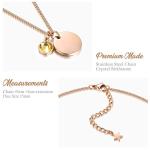 TMT Personalised Birthstone Name Necklace with Gift Box engraved for Daughter Mum Best Friend Girlfriend Birthday 18th 21th 30th 16th 13th Letter Initial Necklace Pendant