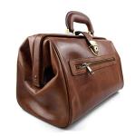 Leather doctor bag medical bag handbag women men leather bag vintage medical bag retro doctor bag made in Italy luxury bag weekender brown