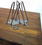 Square coffee table modern, coffee table rustic, coffee table walnut, coffee table hairpin legs, coffee table storage,