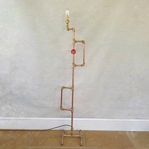 Copper Pipe Industrial Floor Lamp