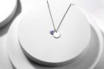 TMT Personalised Birthstone Name Necklace with Gift Box engraved for Daughter Mum Best Friend Girlfriend Birthday 18th 21th 30th 16th 13th Letter Initial Necklace Pendant