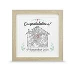 New home map print | Framed housewarming gift