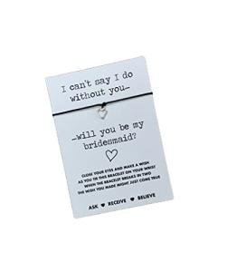 Will you be my bridesmaid wish string bracelet | Bridesmaid proposal | Bridesmaid gift