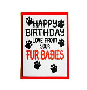 Birthday Card Love From Your Fur Babies, From The Pets, Dogs, Cats, Bunny Rabbits, Pawsome Animals