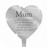 Goodbyes Are Not Forever Grave Memorial Signs - Acrylic Robin, Heart, Angel Graveside Remembrance Plaques - PERSONALISED Grave Ornaments for Mum, Dad, Husband, Nan, Grandad, Brother, Son, Sister