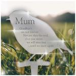 Goodbyes Are Not Forever Grave Memorial Signs - Acrylic Robin, Heart, Angel Graveside Remembrance Plaques - PERSONALISED Grave Ornaments for Mum, Dad, Husband, Nan, Grandad, Brother, Son, Sister