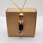 Cairui Design Mushroom Moss 3D Landscape Transparent Cube Resin Pendant 18k Gold Plated Necklace for Women Handmade