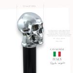 Elegant skull walking stick for men and women | Made in Italy collectible walking stick, dandy, luxury gentleman | Handcrafted by CAVAGNINI