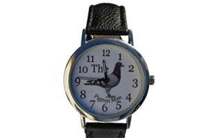 PIGEON MAN RACING HOMING PIGEON WATCH GIFT SUPERB DETAIL WITH BLACK STRAP