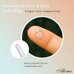 Silver Cartilage Earring Hoop - 925 Silver 20G Helix Piercing Earrings - White Opal Helix Piercing Earring for Women