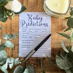 Baby Prediction Cards - 10 Players - Perfect Baby Shower Party Game! (Blue)