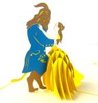 BC Worldwide Ltd handmade 3D pop up card Beauty and Beast birthday wedding anniversary engagement Valentines bridal shower hen party blank love celebrations