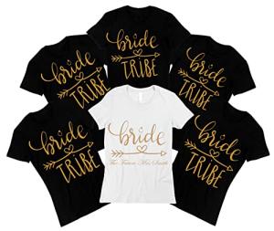 PERSONALISED NAMES HEN PARTY BRIDE TRIBE TOP HEN DO