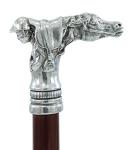 Elegant horse and jockey head walking stick for men and women | Collectible and formal walking stick made in Italy, dandy luxury, one-of-a-kind | Cavagnini artisanal