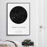 Custom Star Map Print - Night We Met - Anniversary Gift Romantic - Night Sky Constellation Print Personalised - The Perfect Valentines Gift