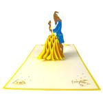 BC Worldwide Ltd handmade 3D pop up card Beauty and Beast birthday wedding anniversary engagement Valentines bridal shower hen party blank love celebrations