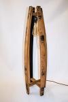 Oak, Scotch Whisky Barrel Floor Lamp with hanging bulb (With a bulb)