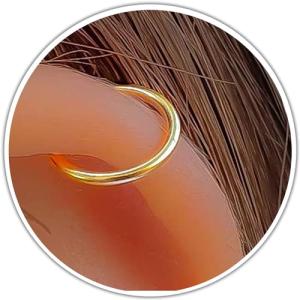 18 Gauge 14K Gold-Filled Helix Hoop Earring – 8mm Cartilage Piercing Ring – Comfortable & Flexible Soft Wire – Thick, Sturdy & Lightweight – High Quality Jewelry for Women & Teens