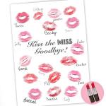 KISS THE MISS GOODBYE - 2 Free Lipsticks Included! - Hen Night Party Game