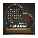 Beecreative Personalised Valentines Day Gifts - Wedding Day - Anniversary Presents for Her - Custom LED Night Light Gifts for Girlfriend, Boyfriend, Husband, Wife or Couples