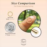 18 Gauge 14K Gold-Filled Helix Hoop Earring – 8mm Cartilage Piercing Ring – Comfortable & Flexible Soft Wire – Thick, Sturdy & Lightweight – High Quality Jewelry for Women & Teens