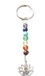 Chakra Keyring Handbag Charm Gemstone Crystal Lotus Buddha Yoga Meditation Reiki by Tribal Gifts
