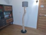 Handcrafted Oak Tall Floor Lamp Rustic Tree Branch arc Stand Lamp remote Switch Wood Floor Lamp