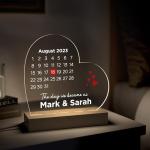 Beecreative Personalised Valentines Day Gifts - Wedding Day - Anniversary Presents for Her - Custom LED Night Light Gifts for Girlfriend, Boyfriend, Husband, Wife or Couples