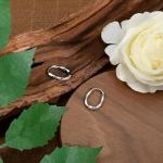 Weviway Silver Twisted Oval Huggie Hoop Earrings, Hypoallergenic, Small, Lightweight, Handmade Jewellery