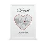 House warming family map gift | New home print (A4-30x21cm, Print & Standard Frame)