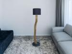 Handcrafted Oak Tall Floor Lamp Rustic Tree Branch arc Stand Lamp remote Switch Wood Floor Lamp