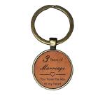 3 Years Of Marriage, 3rd Wedding Anniversary Keyring, Leather Gift Key Chain (You Have The Key To My Heart)