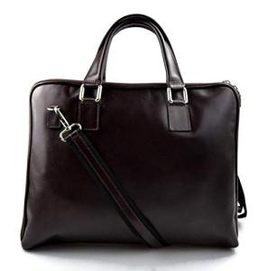 Women leather shoulder bag genuine italian leather handbag ipad tablet leather bag ladies leather satchel office leather bag dark brown