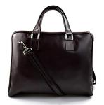 Women leather shoulder bag genuine italian leather handbag ipad tablet leather bag ladies leather satchel office leather bag dark brown